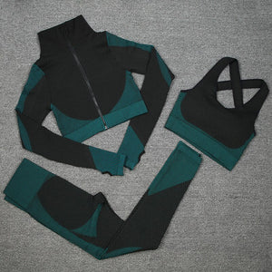 Women Fitness Suits 3pcs set