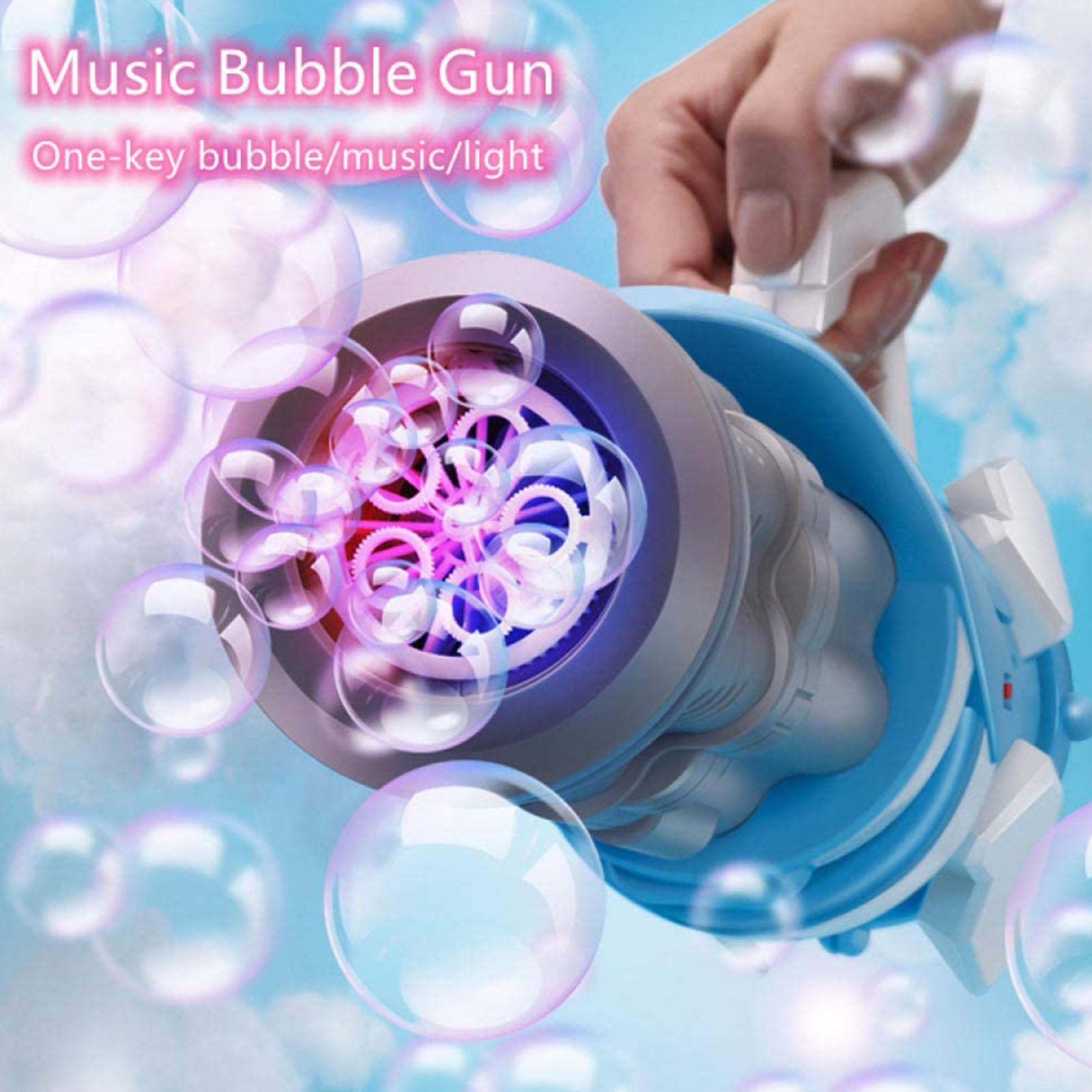 Gatling Light Music Bubble Gun