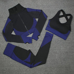 Women Fitness Suits 3pcs set