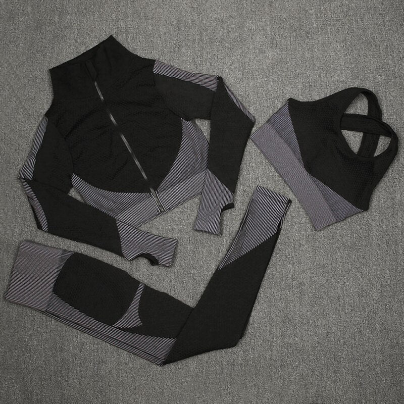 Women Fitness Suits 3pcs set