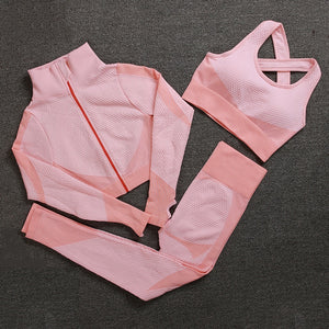 Women Fitness Suits 3pcs set