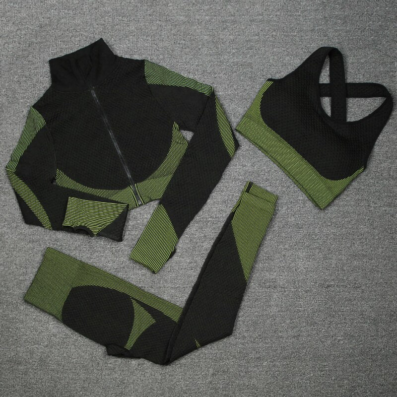 Women Fitness Suits 3pcs set